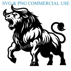 Stier SVG & PNG digitale Dateien, Vektorgrafik Design Print Lasergravur Dateien, sofortiger digitaler Download