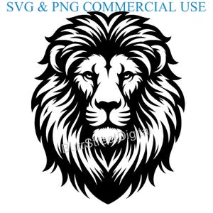 May include: Black and white illustration of a lion's head with a thick mane. The lion's eyes are closed and its mouth is slightly open.