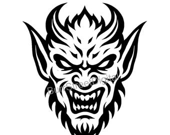 Devil Face SVG Bundle, Devil Face Dxf, Devil Face Png, Devil Face