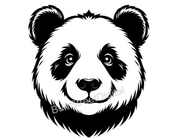 Panda SVG & PNG Digital Files, Vector Graphic Design Print Laser Engrave Files, Instant Digital Download