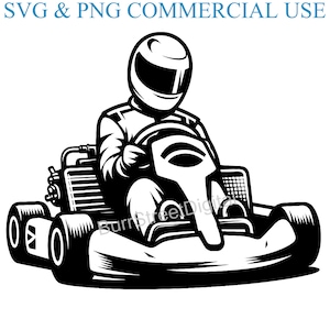 Go Kart SVG & PNG Digital Files, Vector Graphic Design Print Laser Engrave Files, Instant Digital Download,