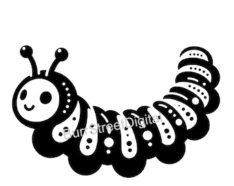 Caterpillar SVG, PNG Files, Vector Graphic (Digital Download)