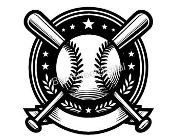 Baseball Bats SVG and PNG Files, Vector Graphic (Digital Download)