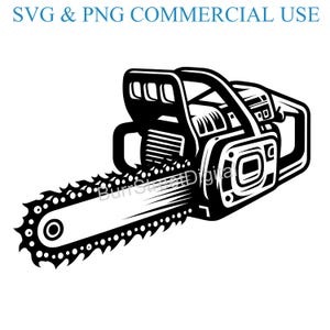 Chainsaw SVG & PNG Digital Files, Vector Graphic Design Print Laser Engrave Files, Instant Digital Download, Music