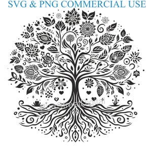 Tree of Life SVG & PNG Digital Files, Vector Graphic Design Print Laser Engrave Files, Instant Digital Download