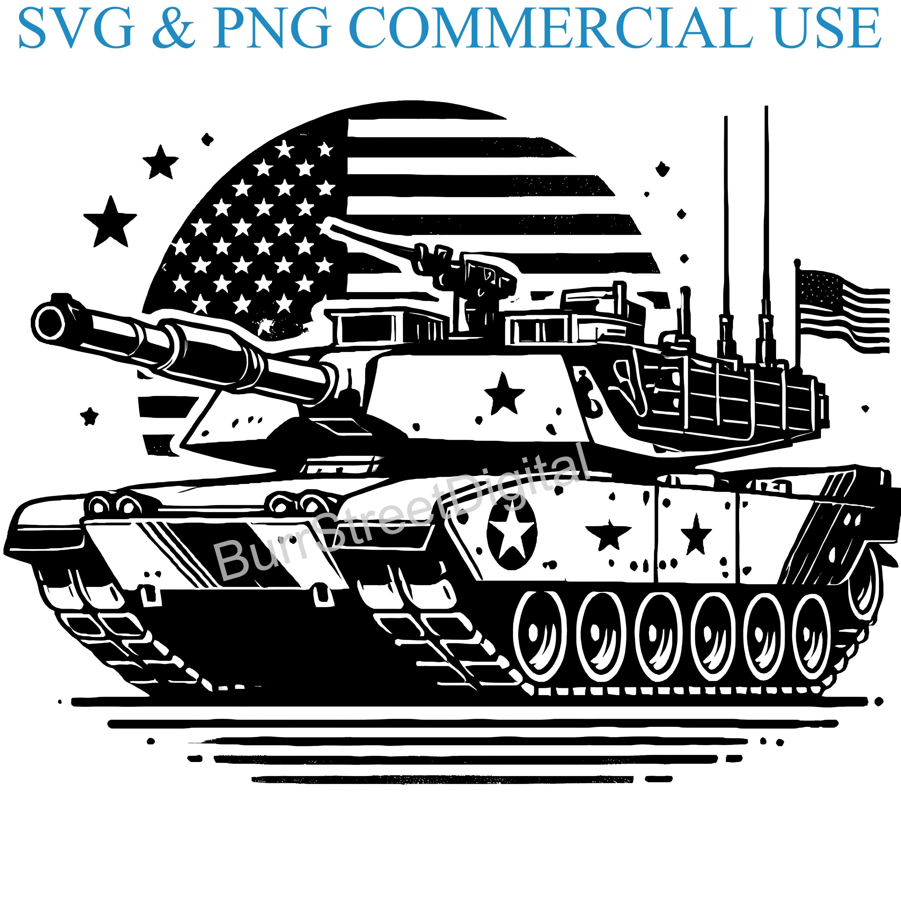 Tank Decal Vector USA Abrams Tank SVG, PNG, Laser Cut Files (digital Download) - Etsy