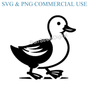 Duck SVG & PNG Digital Files, Vector Graphic Design Print Laser Engrave Files, Instant Digital Download