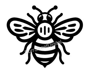 Bumble Bee SVG & PNG Files, Vector Graphic Design (Digital Download)