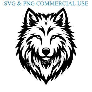 Wolf SVG & PNG Digital Files, Vector Graphic Design Print Laser Engrave Files, Instant Digital Download