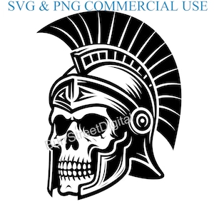 Spartan Skull Vector Graphic, SVG PNG Files (Digital Download)