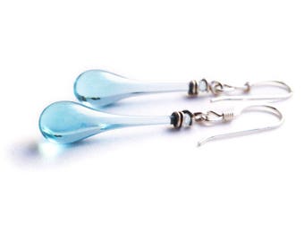 Sun-Melted Glass Drop Earrings // choose a color