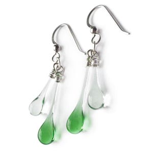 Double Drop Glass Earrings