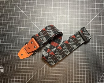 Brown, Black & White Psychedelic Guitar Strap