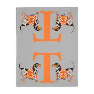 University of Tennessee Smokey Microfiber Blanket, Paige Gemmel Design, Gameday, Tailgating, Gift for Vols Fan, Go Vols, College spirit
