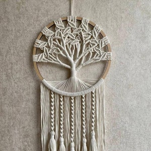 Personalized Tree Of Life Macrame Wall Hanging, Anniversary, Wedding Gift, Boho Wall Decor, Gift For Her, Farmhouse Decor, Housewarming Gift
