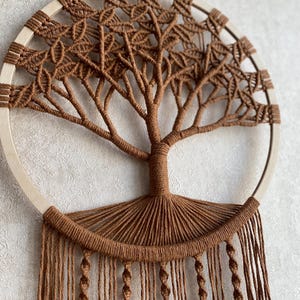 Tree Branch Macrame Personalized Tree of Life Macrame Wall Hanging, Anniversary, Wedding ...