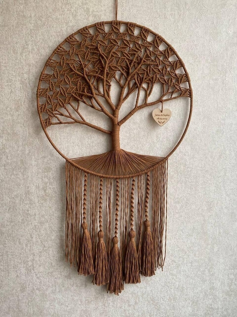 Tree Branch Macrame Large Tree of Life Macrame Wall Hanging, Personalized Gift, Boho Wall ...