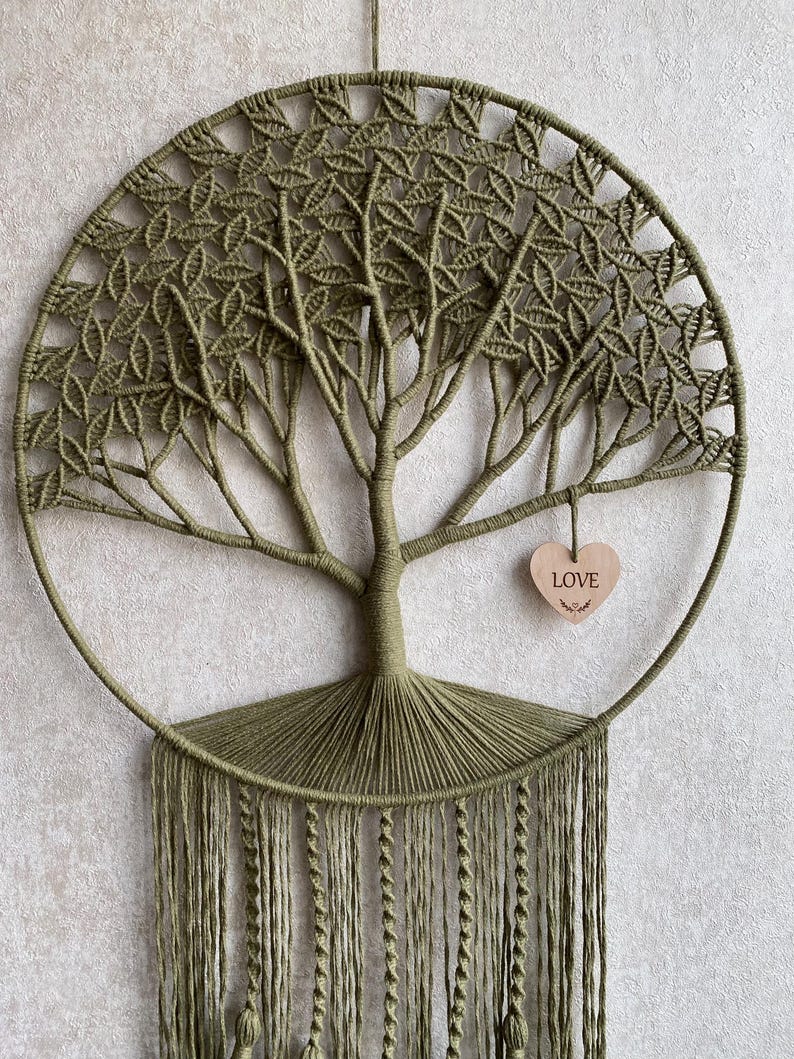 Tree Branch Macrame Large Tree of Life Macrame Wall Hanging, Personalized Gift, Boho Wall ...