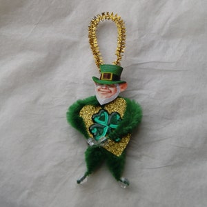 Leprechaun Chenille Ornament, St. Patrick's Day, Leprechaun, Irish  (317)