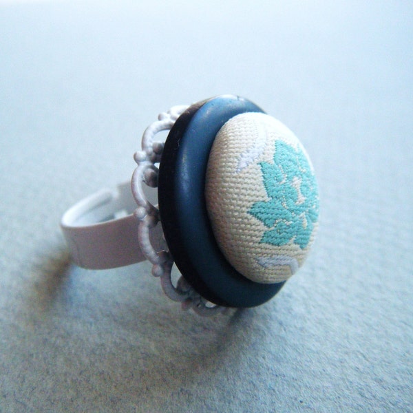Dauphine Button Ring