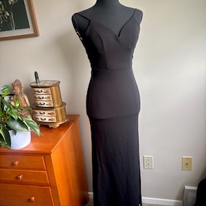 spaghetti strap 90s dress Medium 90s Black Jeweled Strap Mini Party Dress