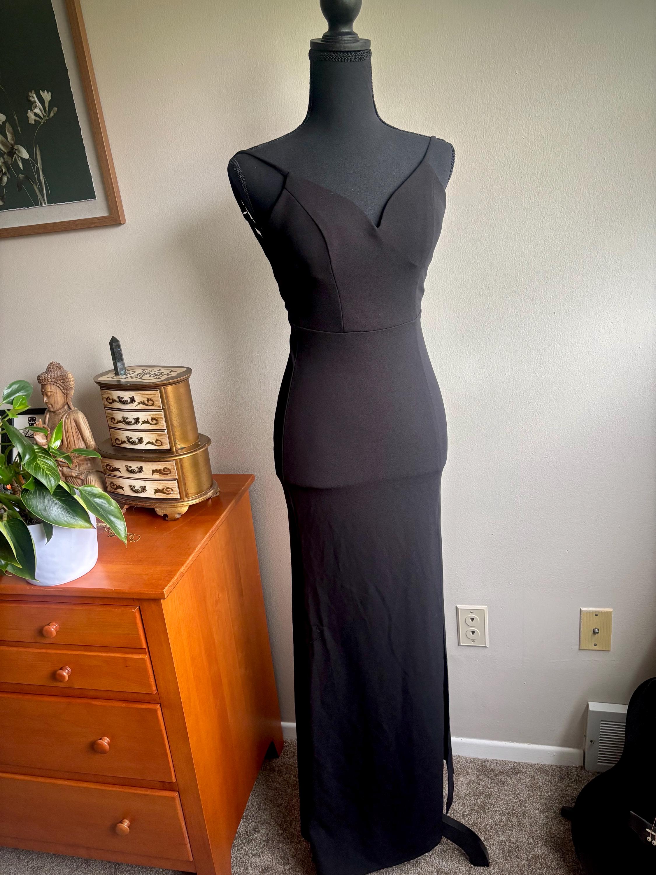 90s Black Maxi Dress - Etsy