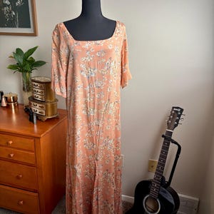 1990s Floral Maxi Dress | Grunge Dress