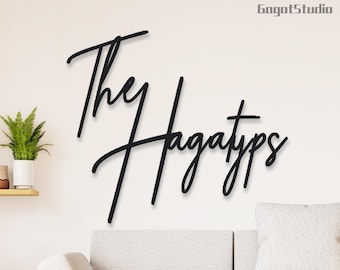 Custom Last Name Metal Words,Custom Metal Family Sign, Personalized Metal Sign, Custom Name Sign,Wedding Backdrop, Shower Back Drop Sign