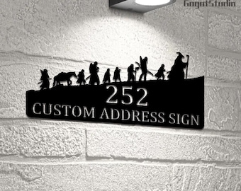 Personalized  Address Sign House | Adress Signs | Housewarming gift | Home Decor, Metal Art