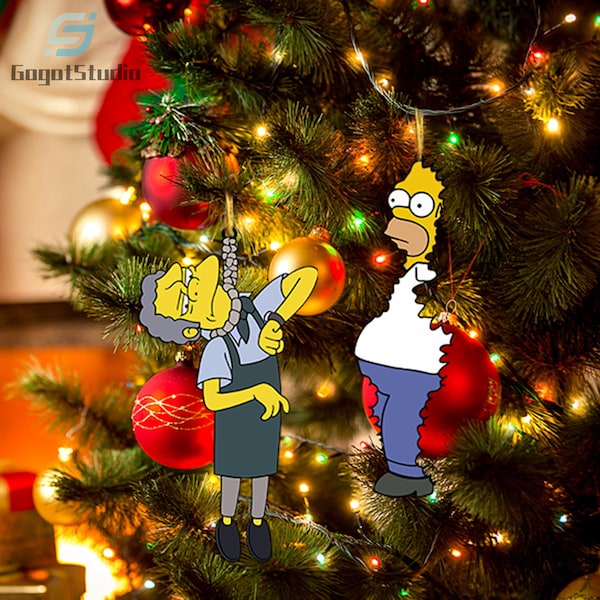 The Simpsons Bush Meme Decor, Homer Simpson Bush Meme Christmas Tree Decor,Christmas Gift,Homer Meme Decor,Funky Xmas Gift,Simpson Fans Gift