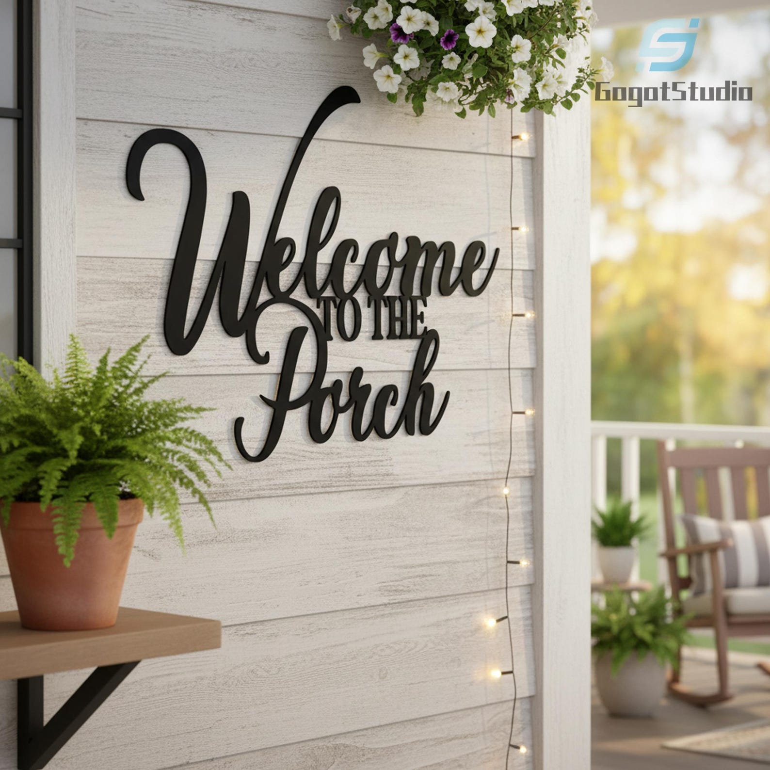 Welcome to the Porch Metal Wall Art,outdoor Patio Welcome Sign Backyard ...