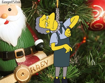 Decorazione a forma di cespuglio dei Simpson, decorazione per albero di Natale a forma di cespuglio di Homer Simpson, regalo di Natale, decorazione a forma di meme di Homer, regalo di Natale originale, regalo per i fan dei Simpson