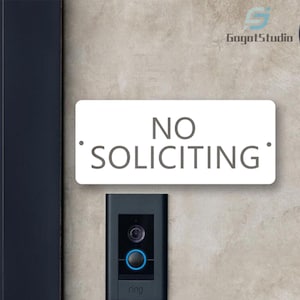 Keine Anfrage Türklingel Zeichen, keine Anfrage Gusseisen Metall Schild, Wohnkultur Außenschild, keine Anfrage Outdoor-Schild, Türklingel im Freien Zeichen