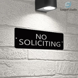 Keine Anfrage Türklingel Zeichen, keine Anfrage Gusseisen Metall Schild, Wohnkultur Außenschild, keine Anfrage Outdoor-Schild, Türklingel im Freien Zeichen