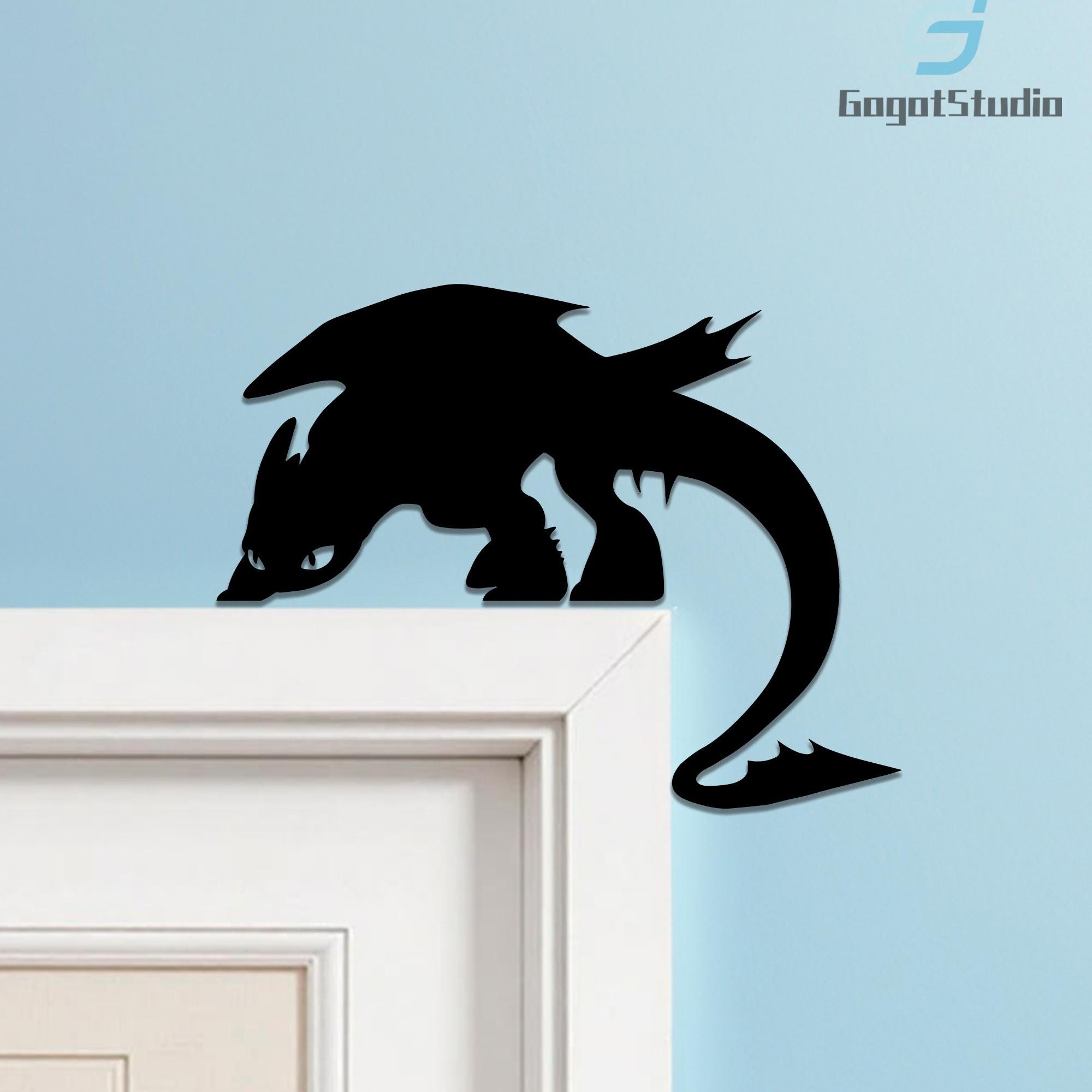 Toothless Dragon Metal Door Sign ,door Frame Corner Dragon, Home Entry ...
