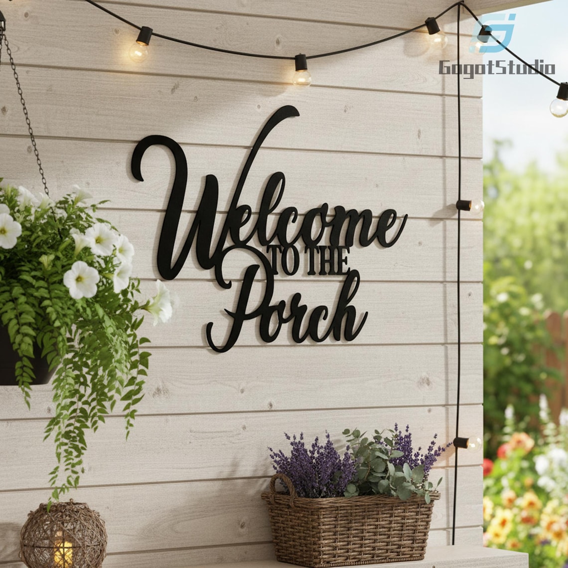 Welcome to the Porch Metal Wall Art,outdoor Patio Welcome Sign Backyard ...