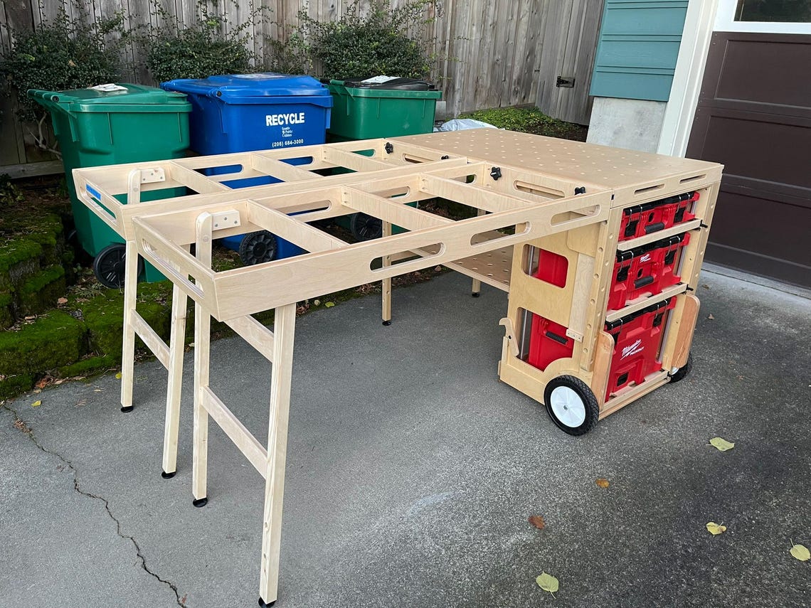 Packout Workbench Workbench Rolling Cart (wroc) Packout Toolbox Plans - Imperial - Etsy