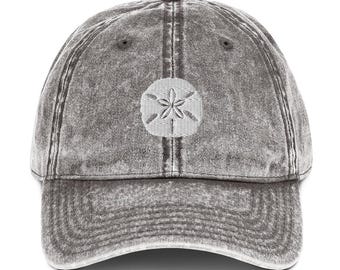 Vintage Embroidered Sand Dollar Cap