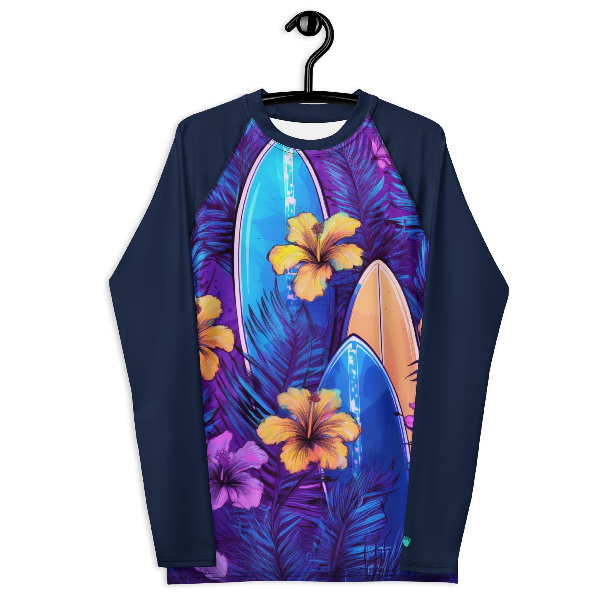 Hawaiian Surfboards Men's Rash Guard - Etsy