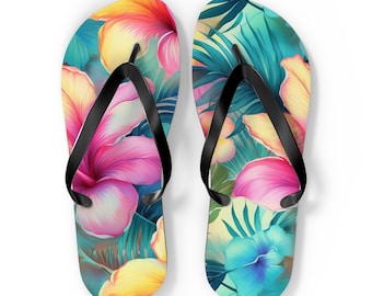 Island Floral Flip Flops