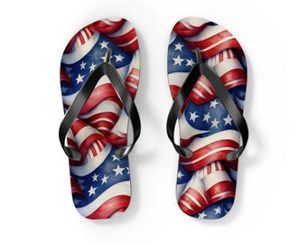 Patriotic American Flip Flops