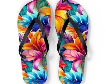 Tropical Hibiscus Flip Flops