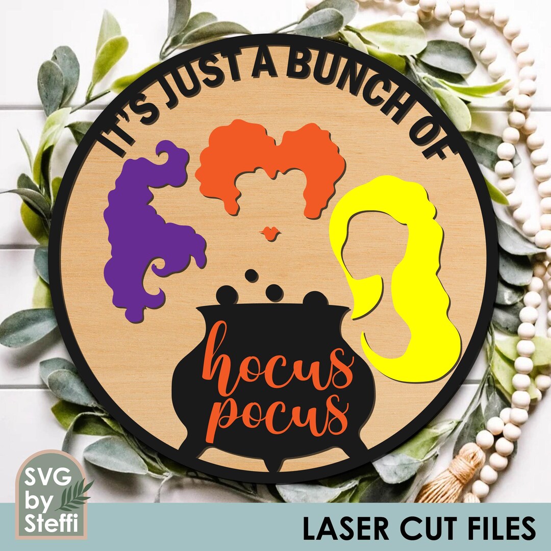 Halloween Door Hanger Svg Round Halloween Door Sign Svg It's Just a ...