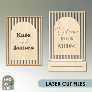 Arch sign svg Wedding sign template Social media sign laser cut files Arch table numbers Bar menu sign Wood acrylic wedding sign Glowforge