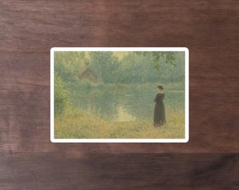 Pride and Prejudice Sticker: Monet Style Cottagecore Art