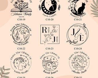 Embosseuse de livres personnalisée | Timbre de bibliothèque Ex Libris