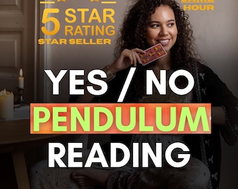 Lectura de péndulo, Lectura de sí/no, Predicción para el mismo día, Péndulo preciso, Lectura de oráculo, Adivinación con péndulo, Claridad psíquica, Tarot de sí/no