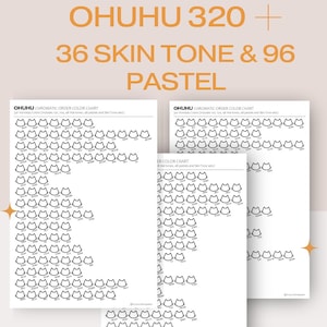 343 Ohuhu Honolulu Swatch Chart - Chromatische Farbreihenfolge