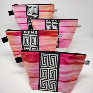 Makeup Bag with Mola Print, SUNRISE Tie Dye, Large