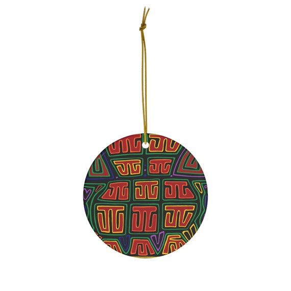 Panama Mola Ceramic Ornament